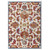 Entourage Azami Distressed Vintage Floral Lattice 5x8 Area Rug Ivory, Blue, Orange, Yellow, Red R-1171A-58