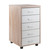 Kenner Mobile Storage Cabinet, 5 Drawers, Reclaimed Wood/White Finish