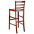 Benjamin 2-PC Ladder Back 30" Bar Stool Set Antique Walnut