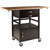 Bellini Kitchen Cart Natural/Coffee Finish