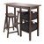 Egan 5pc Table with 2 - 24" Saddle Seat Stools and 2 Baskets