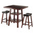 Orlando 3-Pc Set High Table, 2 Shelves w/ 2 Cushion Seat Stools