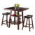 Orlando 3-Pc Set High Table, 2 Shelves w/ 2 Cushion Seat Stools