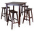 Parkland 5pc Square High/Pub Table Set with 4 Saddle Seat Stools