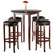 Fiona Round 5pc High/Pub Table Set with PVC Stools