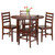 Alamo 5-Pc Round Drop Leaf Table with 4 Hamilton Ladder Back