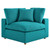Commix Down Filled Overstuffed 6 Piece Sectional Sofa Set Teal EEI-3362-TEA