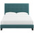 Melanie Full Tufted Button Upholstered Fabric Platform Bed Teal MOD-5878-TEA