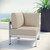 Shore Outdoor Patio Aluminum Corner Sofa Silver Beige EEI-2264-SLV-BEI