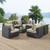 Sojourn 7 Piece Outdoor Patio Sunbrella Sectional Set Canvas Antique Beige EEI-2379-CHC-BEI-SET