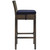 Conduit Outdoor Patio Wicker Rattan Bar Stool Brown Navy EEI-2799-BRN-NAV