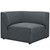 Mingle 7 Piece Upholstered Fabric Sectional Sofa Set Gray EEI-2837-GRY