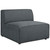 Mingle 7 Piece Upholstered Fabric Sectional Sofa Set Gray EEI-2837-GRY