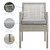 Aura Outdoor Patio Wicker Rattan Dining Armchair Gray Gray EEI-2920-GRY-GRY