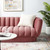 Entertain Vertical Channel Tufted Performance Velvet Sofa Dusty Rose EEI-3351-DUS