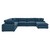 Commix Down Filled Overstuffed 7 Piece Sectional Sofa Set Azure EEI-3364-AZU