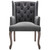 Realm French Vintage Dining Performance Velvet Armchair Gray EEI-3366-GRY