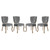 Array Dining Side Chair Set of 4 Gray EEI-3382-GRY