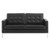 Loft Tufted Upholstered Faux Leather Loveseat Silver Black EEI-3388-SLV-BLK