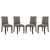 Duchess Dining Chair Fabric Set of 4 Granite EEI-3475-GRA
