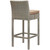 Conduit Bar Stool Outdoor Patio Wicker Rattan Set of 4 Light Gray Mocha EEI-3602-LGR-MOC