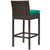 Conduit Bar Stool Outdoor Patio Wicker Rattan Set of 2 Brown Green EEI-3603-BRN-GRN