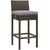 Conduit Bar Stool Outdoor Patio Wicker Rattan Set of 2 Brown Gray EEI-3603-BRN-GRY