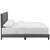 Amira Twin Performance Velvet Bed Gray MOD-5851-GRY