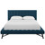Julia Queen Biscuit Tufted Upholstered Fabric Platform Bed Blue MOD-6007-BLU