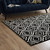 Frame Transitional Moroccan Trellis 5x8 Area Rug Black and White R-1130A-58
