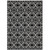 Frame Transitional Moroccan Trellis 8x10 Area Rug Black and White R-1130A-810