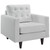 Empress Bonded Leather Armchair White EEI-1012-WHI