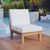 Marina Armless Outdoor Patio Teak Sofa Natural White EEI-1150-NAT-WHI-SET