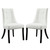 Noblesse Dining Chair Vinyl Set of 2 White EEI-1298-WHI
