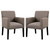 Chloe Armchair Set of 2 Gray EEI-1299-GRY