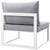 Fortuna Armless Outdoor Patio Chair White Gray EEI-1520-WHI-GRY