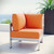 Shore Outdoor Patio Aluminum Corner Sofa Silver Orange EEI-2264-SLV-ORA