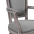 Penchant Vintage French Upholstered Fabric Dining Armchair Light Gray EEI-2606-LGR