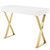 Sector Console Table White Gold EEI-3032-WHI