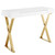 Sector Console Table White Gold EEI-3032-WHI