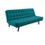 Glance Tufted Convertible Fabric Sofa Bed Teal EEI-3093-TEA