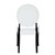 Button Dining Vinyl Side Chair White EEI-815-WHI