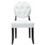 Button Dining Vinyl Side Chair White EEI-815-WHI