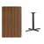 1.125" Thick Walnut Laminate Top with Melamine Core and Black T-Mold Protective Edging