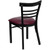 Burgundy Vinyl Upholstered Seat