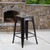 Industrial Backless Counter Height Stool for Indoor or Outdoor Use