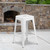 Industrial Backless Counter Height Stool for Indoor or Outdoor Use