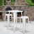 Contemporary Style Bar Table and Stack Stool Set