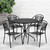 Table and Chair Set Designed for Indoor and Outdoor Use