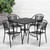 Table and Chair Set Designed for Indoor and Outdoor Use